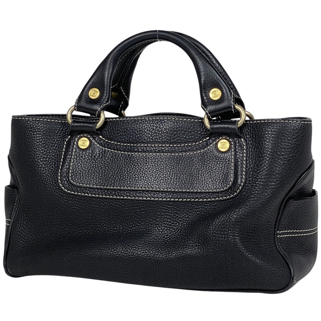 セリーヌ ブギーバッグ ブラゾン ロゴ ハンドバッグ レザー ブラック レディース 【中古】 brbag