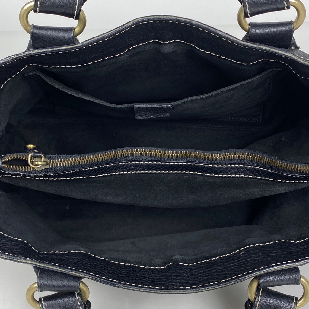 セリーヌ ブギーバッグ ブラゾン ロゴ ハンドバッグ レザー ブラック レディース 【中古】 brbag