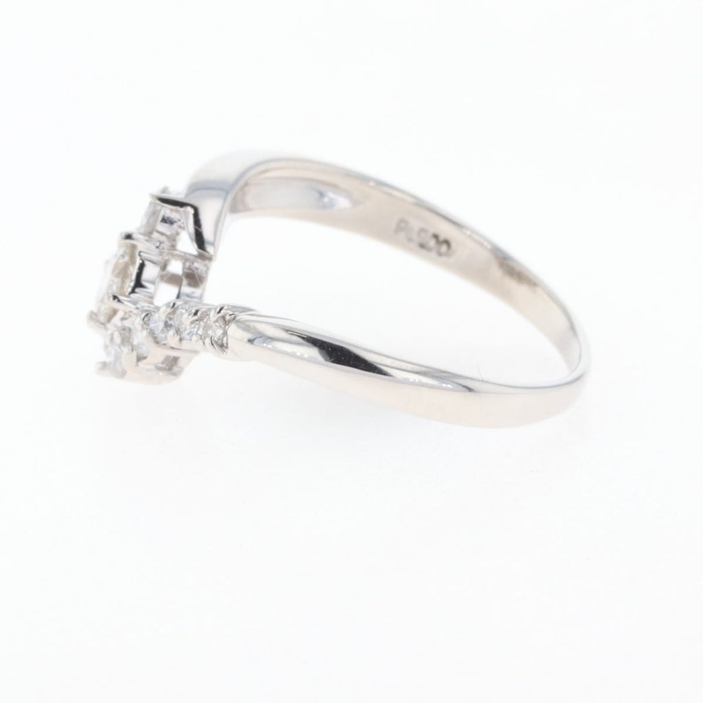 【在庫一掃】 ダイヤモンド デザインリング プラチナ 指輪 メレダイヤ リング 12号 Pt900 ダイヤモンド レディース 【中古】nbjwl