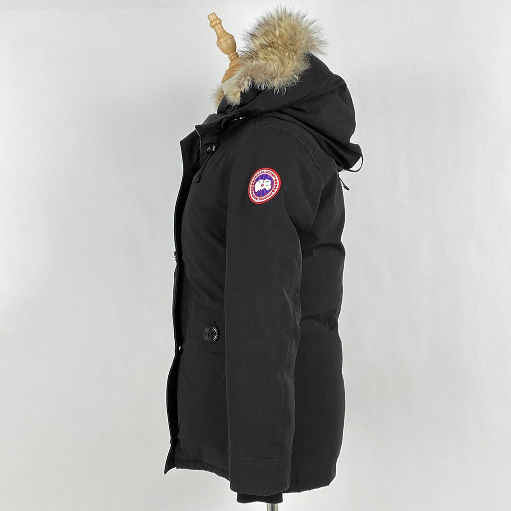 カナダグース シャーロット パーカー ダウンジャケット 防寒 CHARLOTTE PARKA 2300JL ジップアップ コート ダウンジャケット ブラック レディース 【中古】