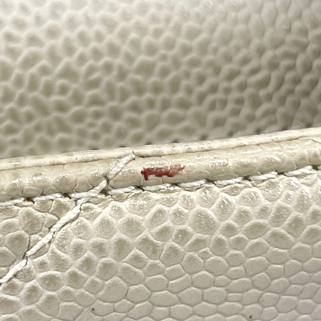 【在庫一掃】 シャネル ココマーク チェーン ハンドバッグ ミニ マトラッセ ハンドバッグ キャビアスキン ホワイト レディース 【中古】 brbag