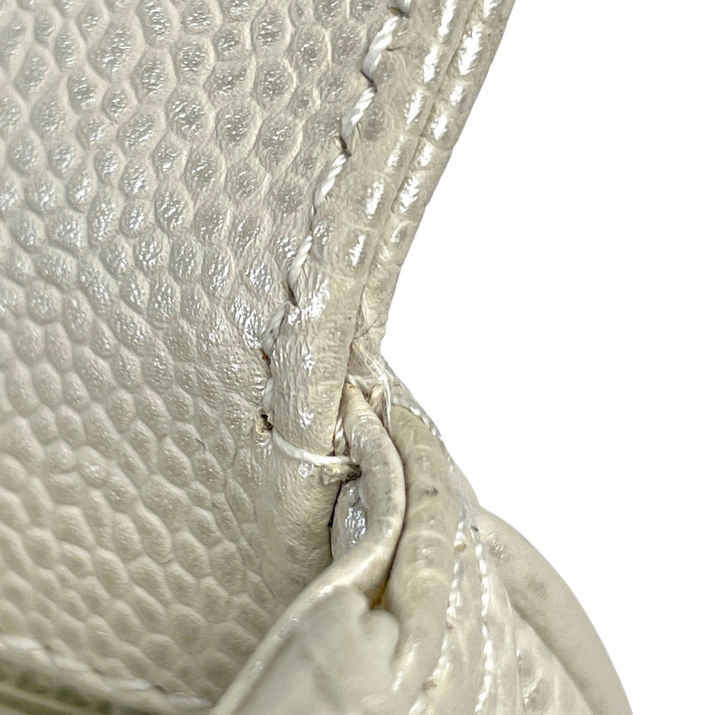 【在庫一掃】 シャネル ココマーク チェーン ハンドバッグ ミニ マトラッセ ハンドバッグ キャビアスキン ホワイト レディース 【中古】 brbag