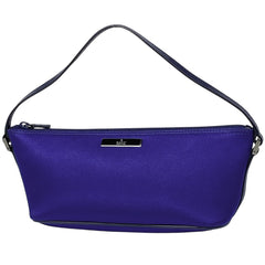グッチ ロゴ ハンドバッグ アクセサリーポーチ ハンドバッグ サテン ブルー 0391103 レディース 【中古】brbag