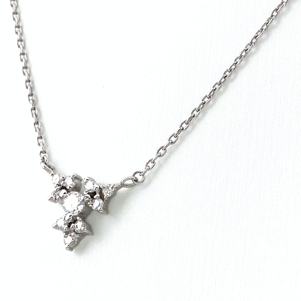 メレダイヤ デザインネックレス プラチナ ペンダント ネックレス Pt850 ダイヤモンド レディース 【中古】nbjwl