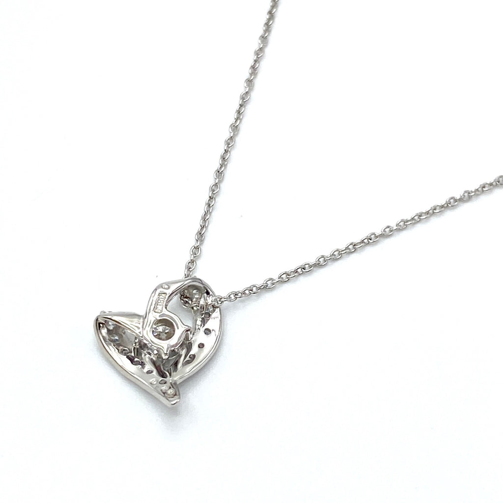 メレダイヤ デザインネックレス WG ホワイトゴールド ペンダント ネックレス K18 WG ダイヤモンド レディース 【中古】 nbjwl