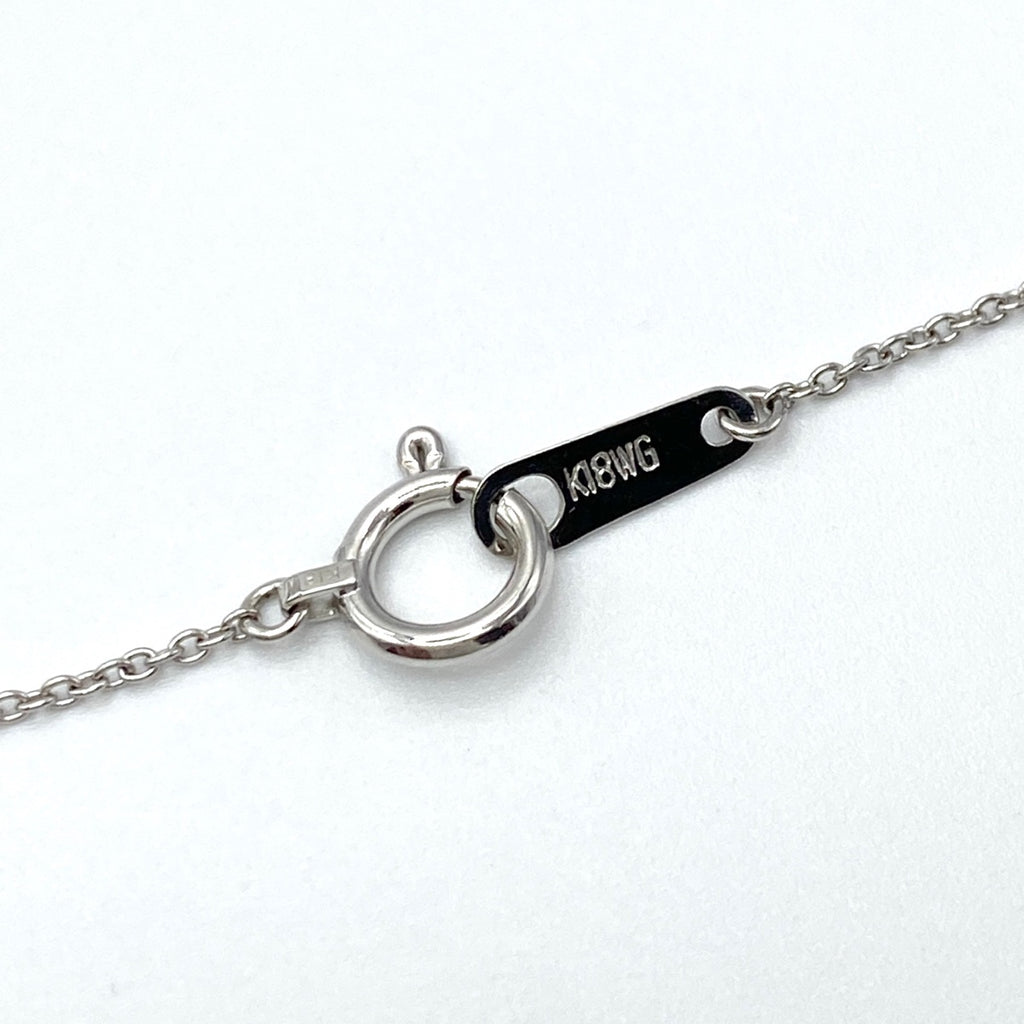 メレダイヤ デザインネックレス WG ホワイトゴールド ペンダント ネックレス K18 WG ダイヤモンド レディース 【中古】 nbjwl
