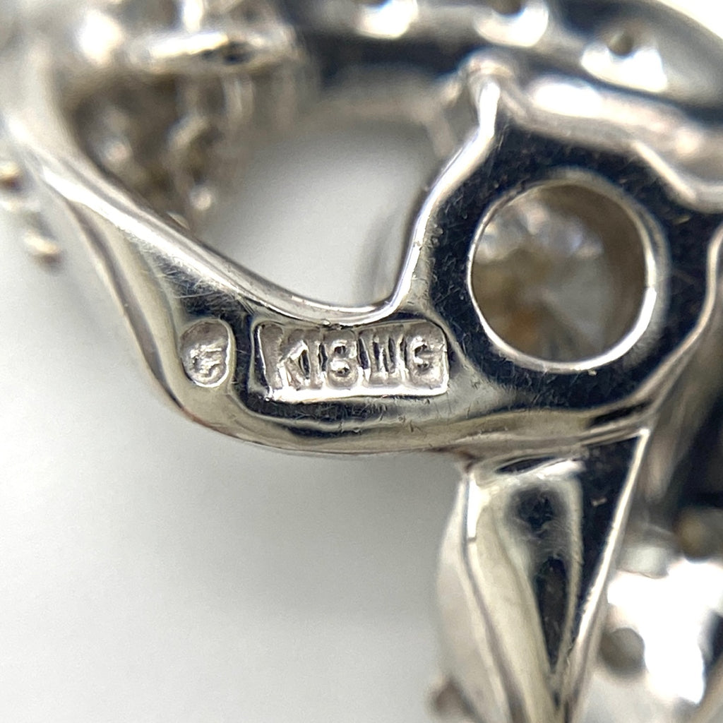 メレダイヤ デザインネックレス WG ホワイトゴールド ペンダント ネックレス K18 WG ダイヤモンド レディース 【中古】 nbjwl