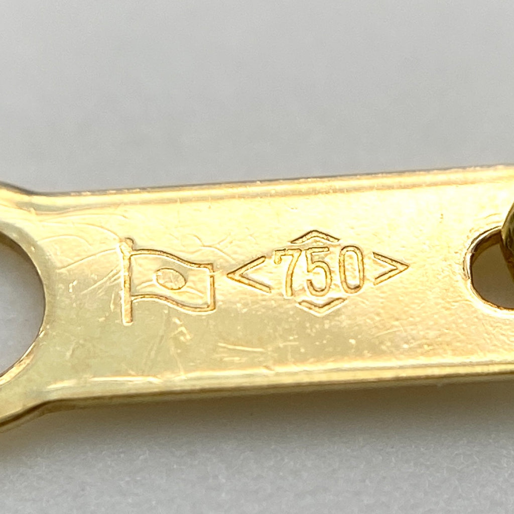 メレダイヤ デザインネックレス YG イエローゴールド ペンダント ネックレス K18 750 ダイヤモンド レディース 【中古】nbjwl