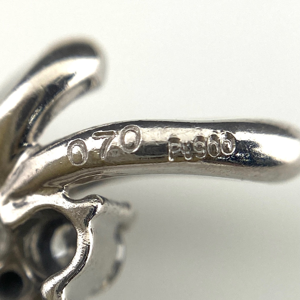 フラワーモチーフ ペンダントトップ プラチナ メレダイヤ 花 ペンダントトップ Pt900 ダイヤモンド レディース 【中古】nbjwl