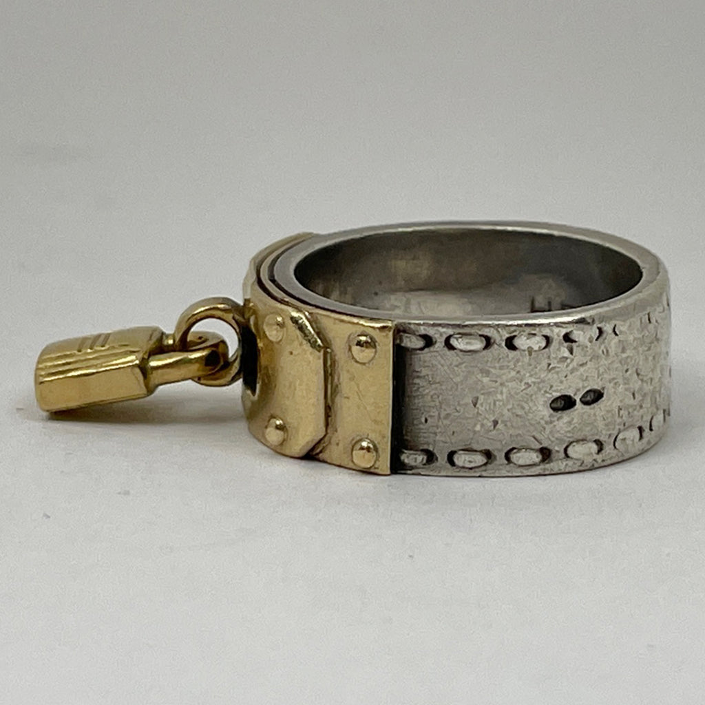 新品未使用 エルメス　指輪カデナ　銀　シルバー　925 HERMES エルメス カデナモチーフ リング 指輪 10号 シルバー925