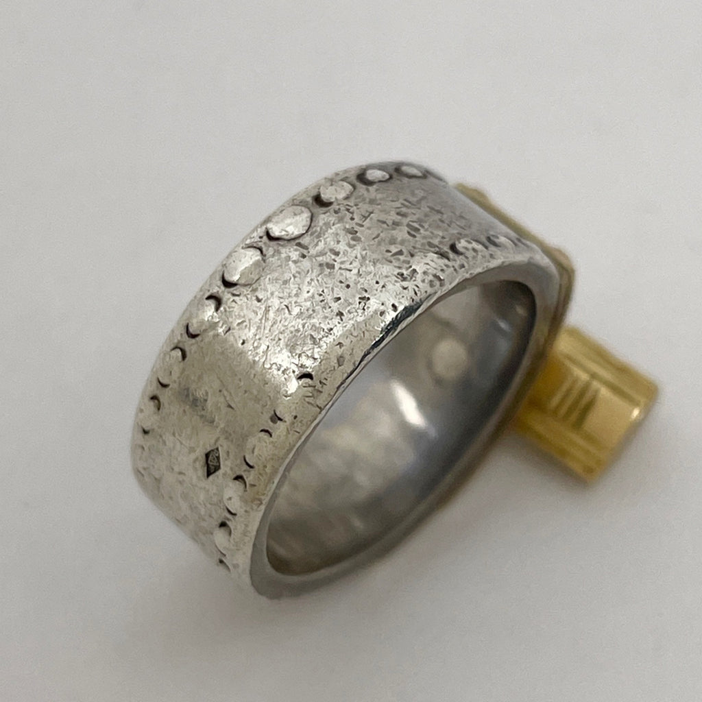 エルメス カデナ リング 指輪 コンビ リング 9号 シルバー925 シルバー ゴールド レディース 【中古】bracc