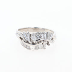 メレダイヤ デザインリング プラチナ 指輪 リング 12.5号 Pt900 ダイヤモンド レディース 【中古】nbjwl