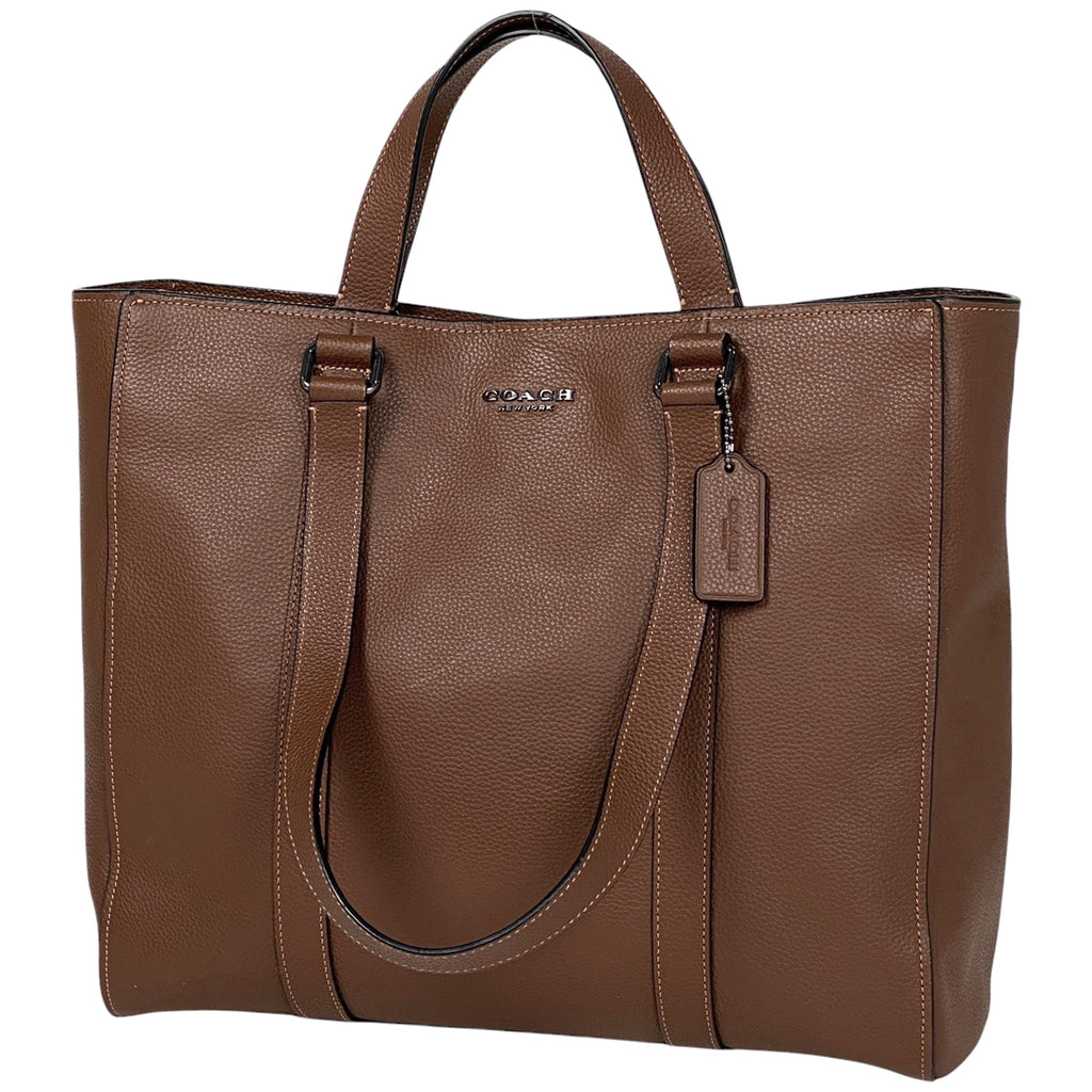 コーチ ロゴ トートバッグ ショルダーバッグ ハンドバッグ トートバッグ レザー ブラウン C8157 レディース 【中古】 brbag