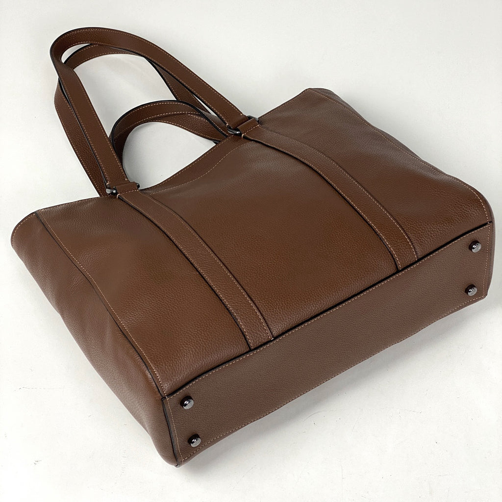 コーチ ロゴ トートバッグ ショルダーバッグ ハンドバッグ トートバッグ レザー ブラウン C8157 レディース 【中古】 brbag