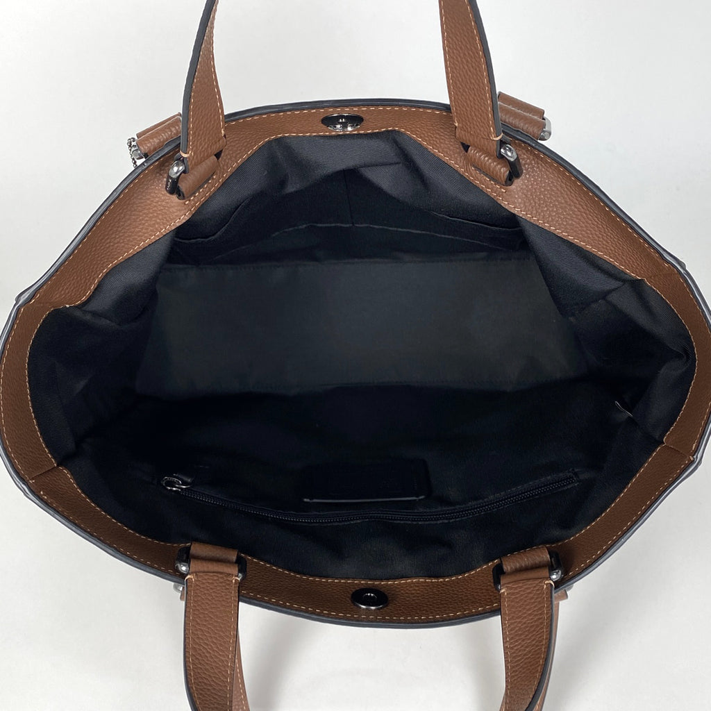 コーチ ロゴ トートバッグ ショルダーバッグ ハンドバッグ トートバッグ レザー ブラウン C8157 レディース 【中古】 brbag