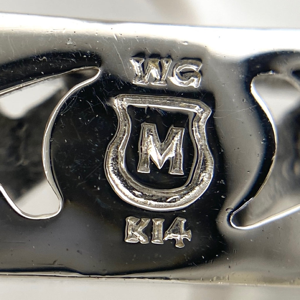 ミキモト パール デザインネックレス WG ホワイトゴールド 真珠 ネックレス K14 WG パール レディース 【中古】brjwl