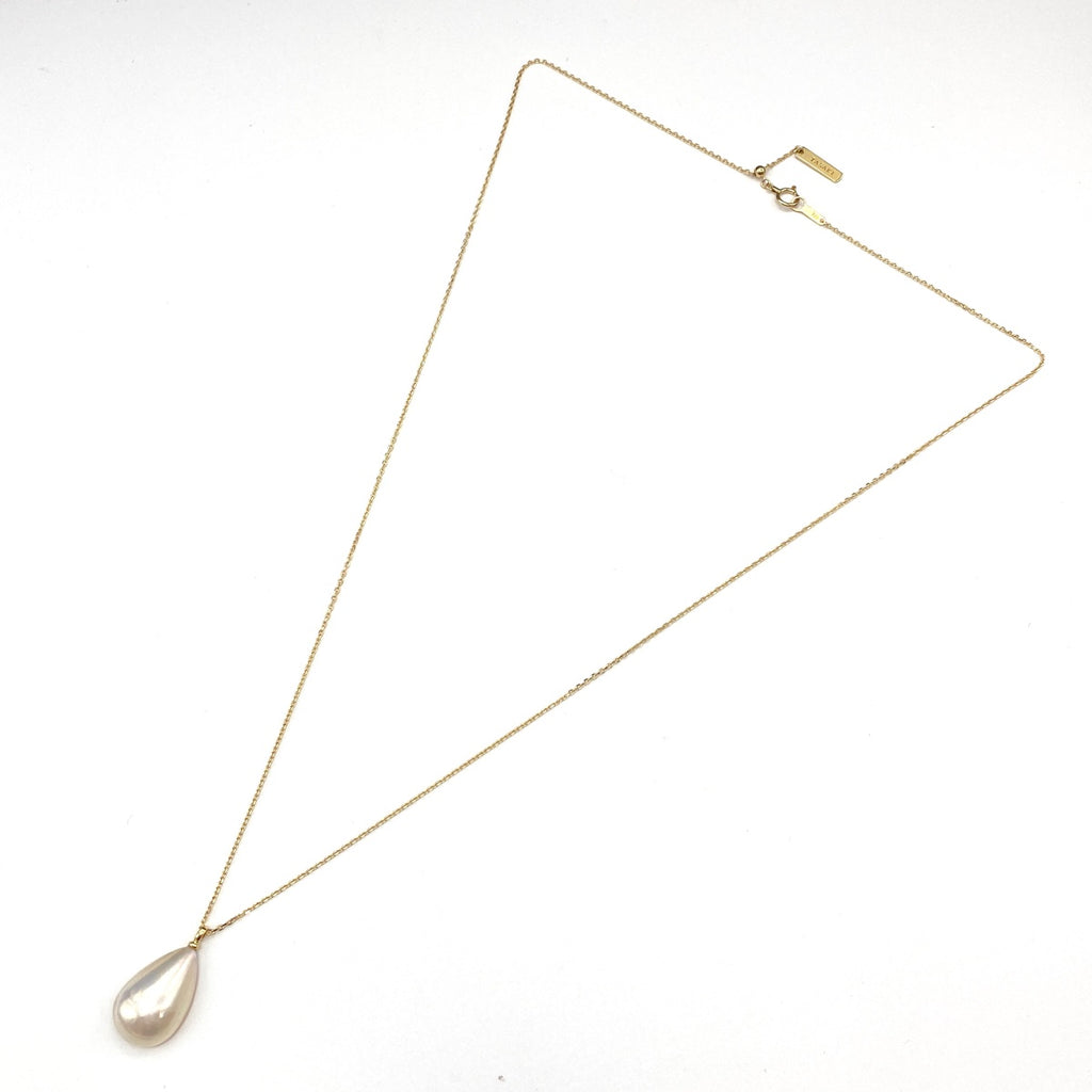 タサキ パール デザインネックレス YG イエローゴールド ペンダント ネックレス 750 パール ダイヤモンド レディース 【中古】brjwl