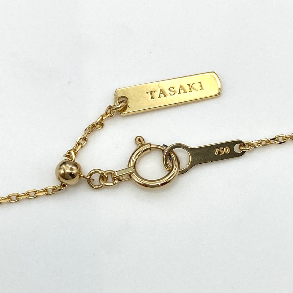 タサキ パール デザインネックレス YG イエローゴールド ペンダント ネックレス 750 パール ダイヤモンド レディース 【中古】brjwl
