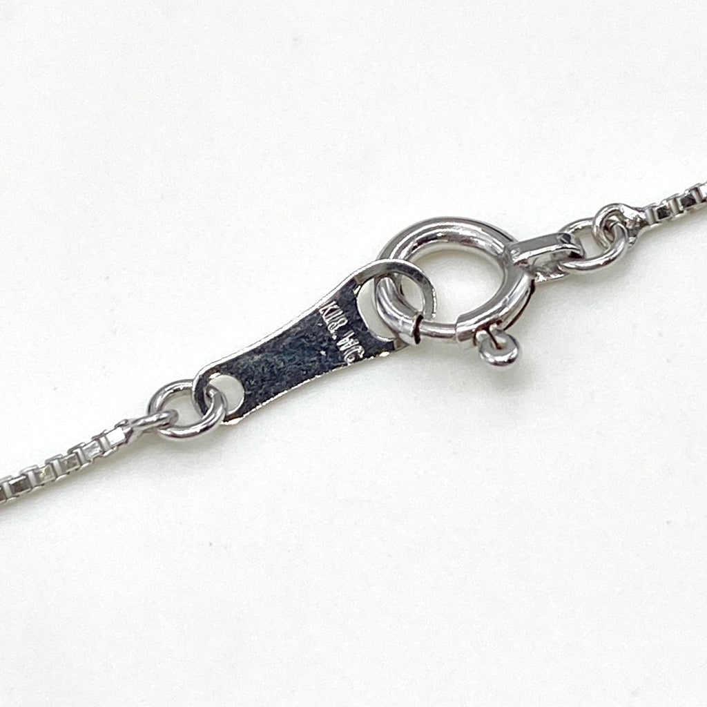 フラワーモチーフ デザインネックレス WG ホワイトゴールド ペンダント 花 メレダイヤ ネックレス K18 WG ダイヤモンド レディース 【中古】nbjwl