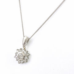 メレダイヤ デザインネックレス プラチナ ペンダント ネックレス Pt900 Pt850 ダイヤモンド レディース 【中古】nbjwl