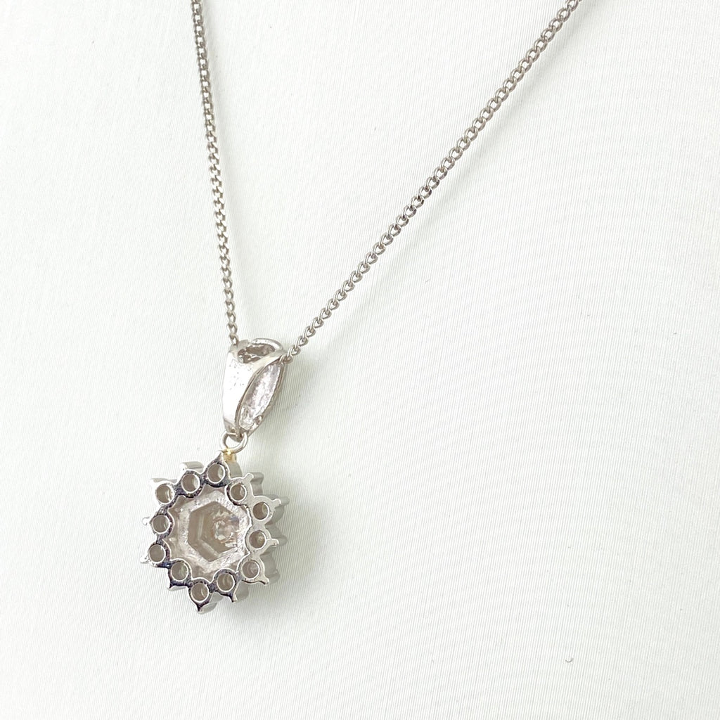 メレダイヤ デザインネックレス プラチナ ペンダント ネックレス Pt900 Pt850 ダイヤモンド レディース 【中古】nbjwl