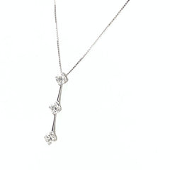 ダイヤモンド デザインネックレス WG ホワイトゴールド ペンダント ネックレス K18 WG ダイヤモンド レディース 【中古】nbjwl