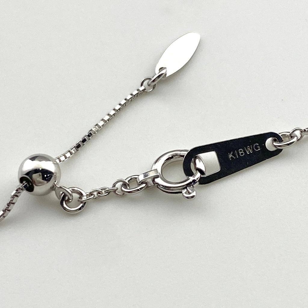 ダイヤモンド デザインネックレス WG ホワイトゴールド ペンダント ネックレス K18 WG ダイヤモンド レディース 【中古】nbjwl