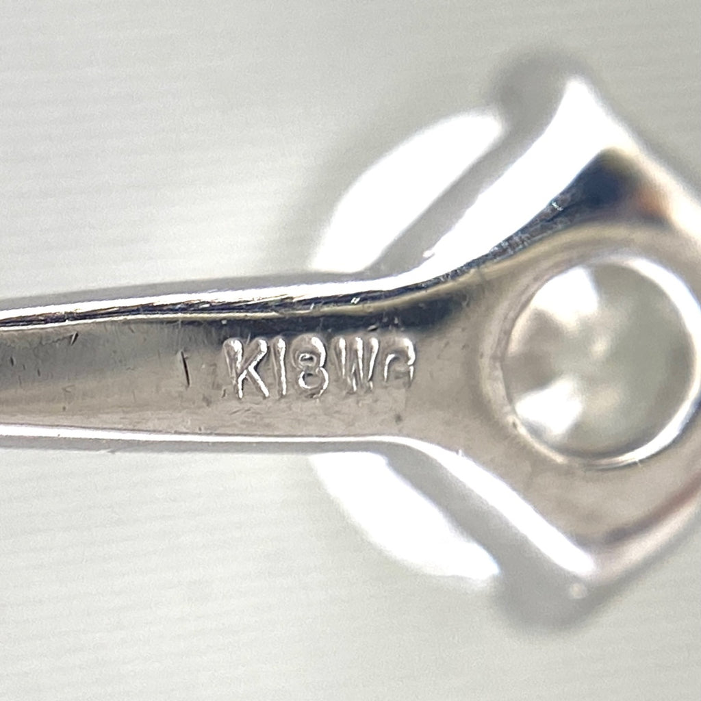 ダイヤモンド デザインネックレス WG ホワイトゴールド ペンダント ネックレス K18 WG ダイヤモンド レディース 【中古】nbjwl