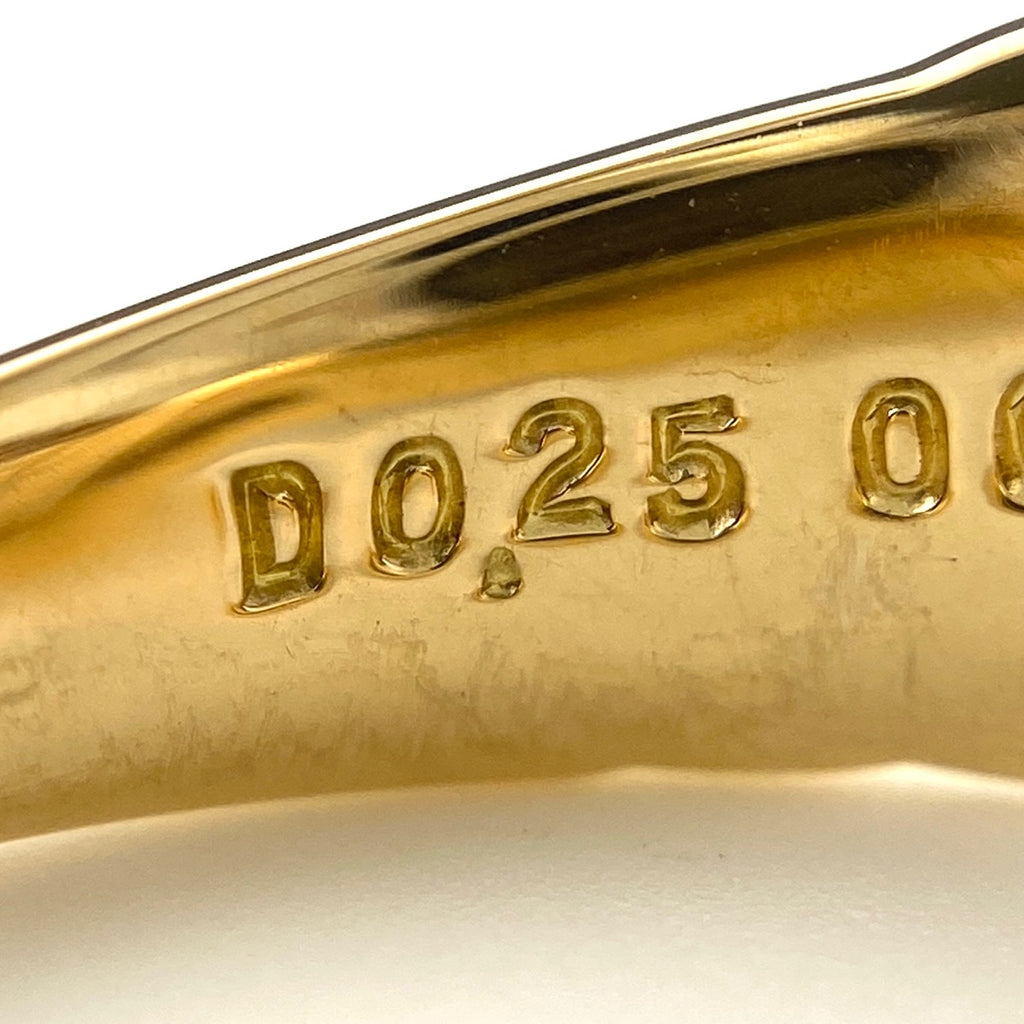 ポーラ メレダイヤ デザインリング YG イエローゴールド 指輪 リング 14.5号 750 ダイヤモンド レディース 【中古】brjwl