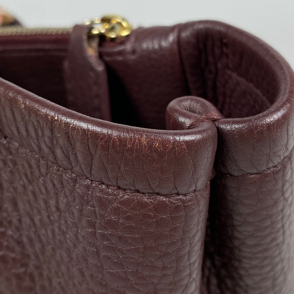ブルガリ ロゴ トートバッグ ハンドバッグ トートバッグ レザー ブラウン レディース 【中古】brbag