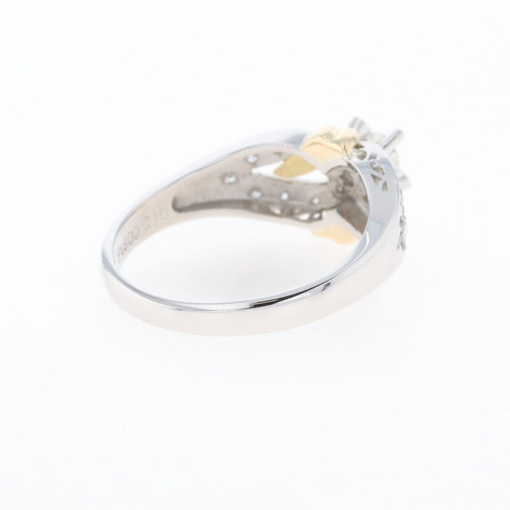 K18 YG PT900 ダイヤモンド リング プラチナ 12号 0.13CT レディース 中古 nbjwl