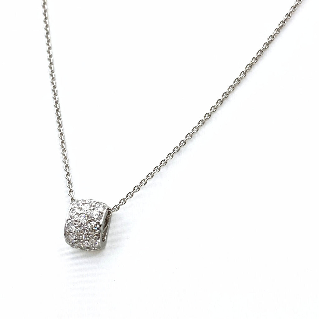 ミキモト メレダイヤ デザインネックレス ペンダント ネックレス K18 ダイヤモンド レディース 【中古】brjwl