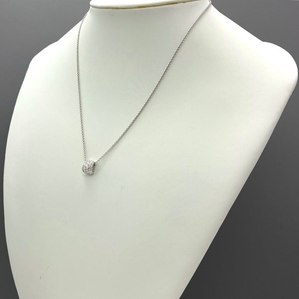ミキモト メレダイヤ デザインネックレス ペンダント ネックレス K18 ダイヤモンド レディース 【中古】brjwl