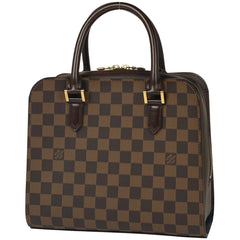 【在庫一掃】 ルイ・ヴィトン トリアナ 手提げ ハンドバッグ ダミエ ブラウン N51155 レディース 【中古】brbag