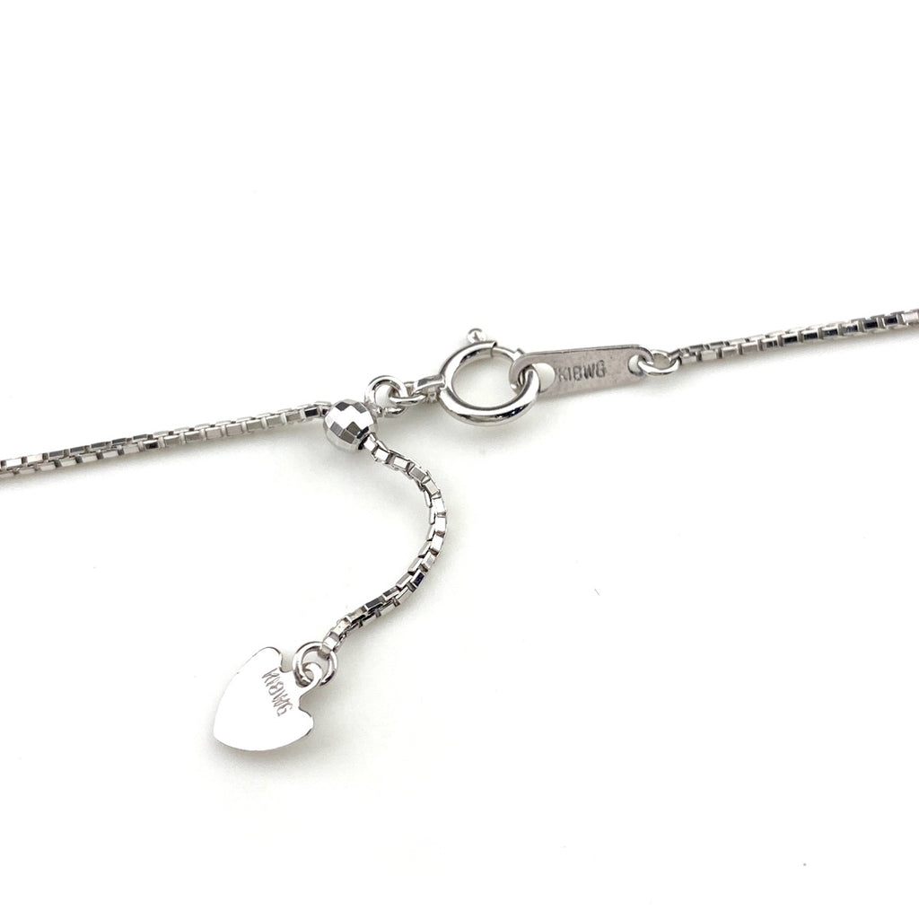 メレダイヤ デザインネックレス WG ホワイトゴールド ペンダント ネックレス K18 WG ダイヤモンド レディース 【中古】nbjwl