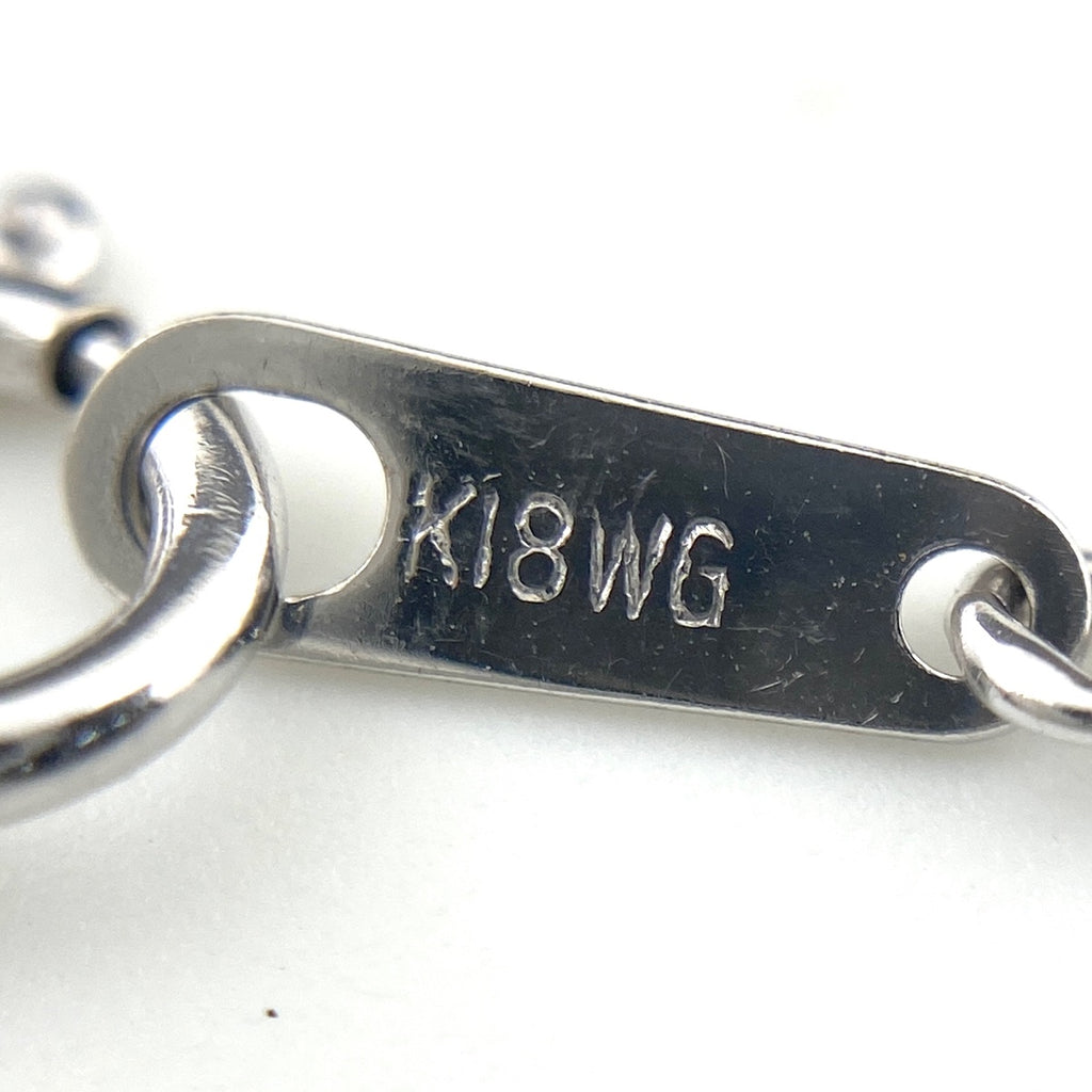 メレダイヤ デザインネックレス WG ホワイトゴールド ペンダント ネックレス K18 WG ダイヤモンド レディース 【中古】nbjwl