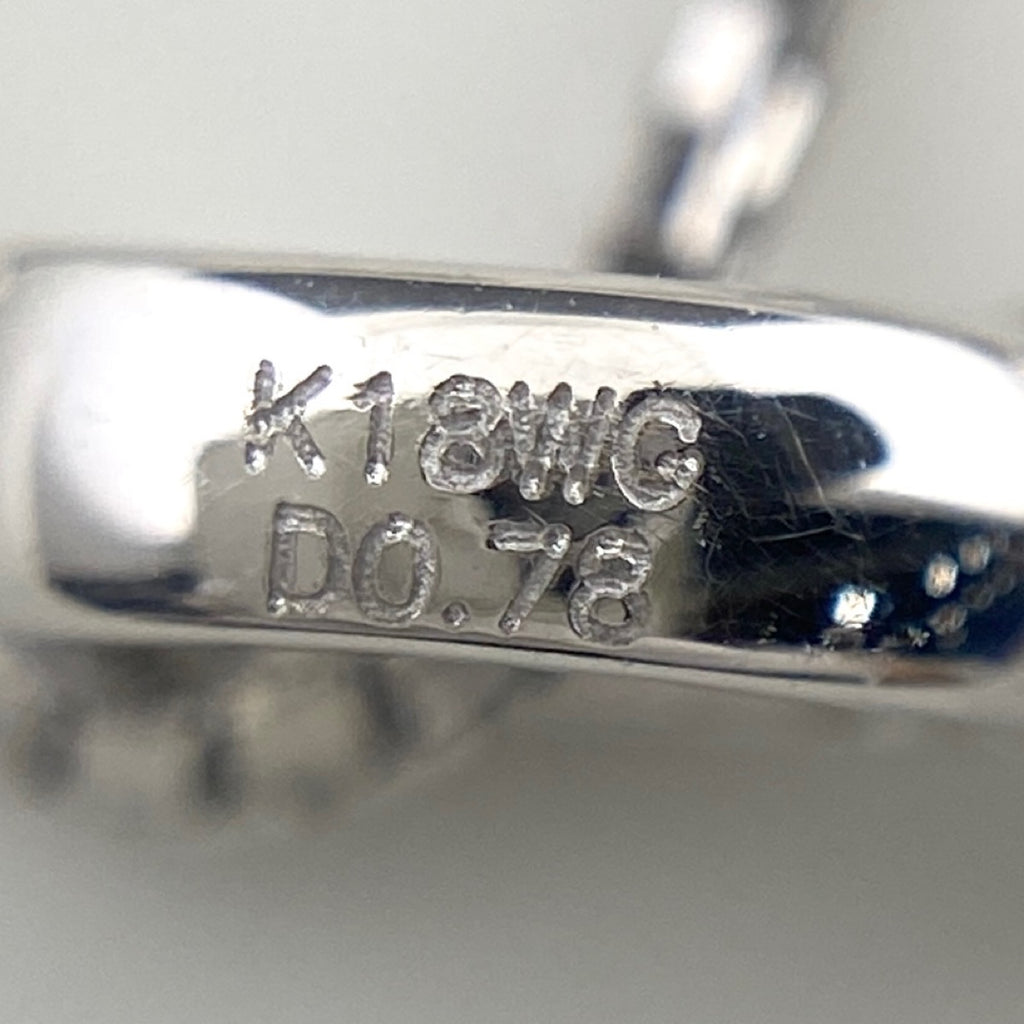 メレダイヤ デザインネックレス WG ホワイトゴールド ペンダント ネックレス K18 WG ダイヤモンド レディース 【中古】nbjwl