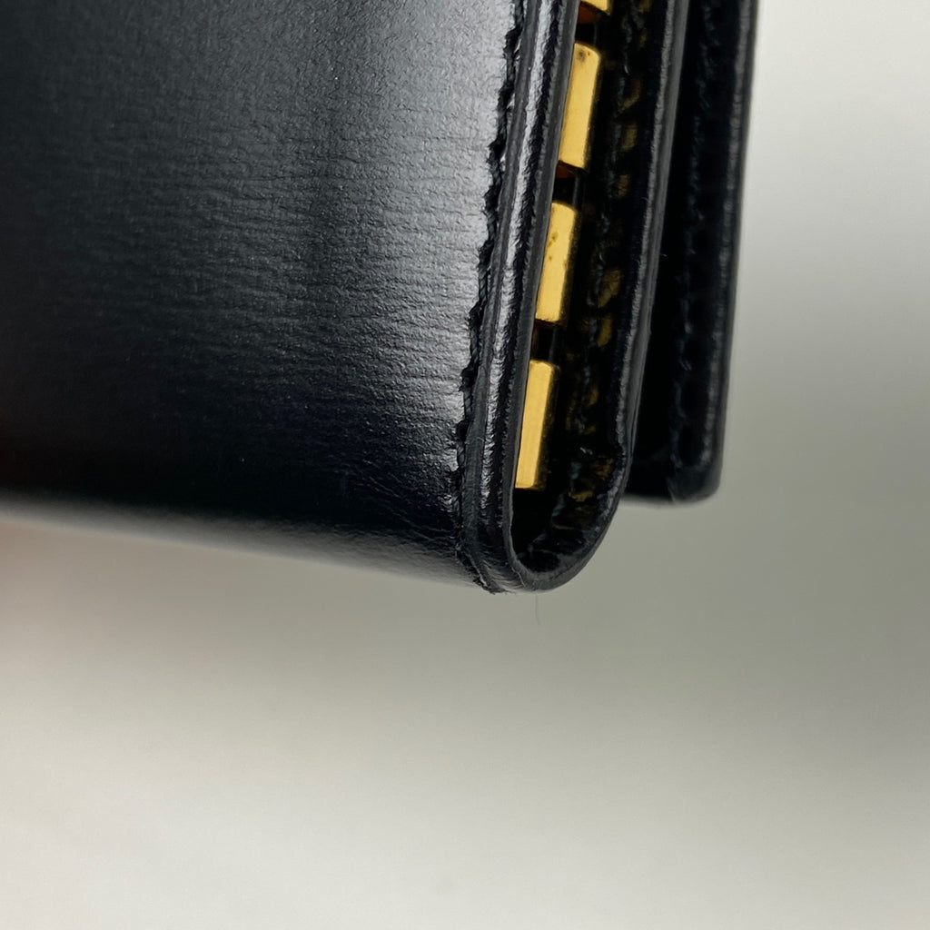 カルティエ マストライン 4連 キーケース ロゴ キーケース レザー ブラック レディース 【中古】brbag