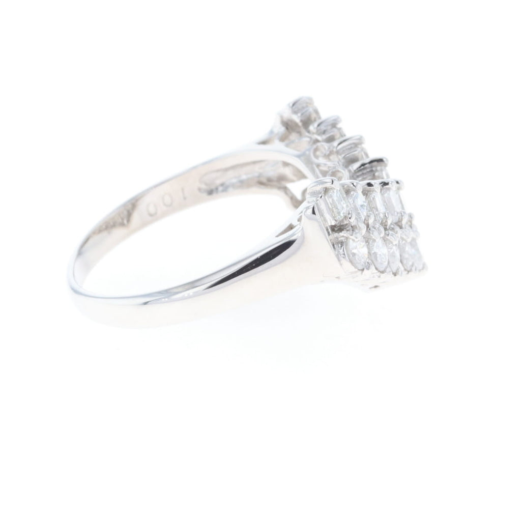 【新品】メレダイヤ 1ct プラチナ 指輪 リング 12号 Pt900 バイセル公式】メレダイヤ デザインリング プラチナ 指輪 リング