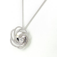 デビアス ダイアモンド デザインネックレス ペンダント ネックレス 750 ダイヤモンド レディース 【中古】brjwl