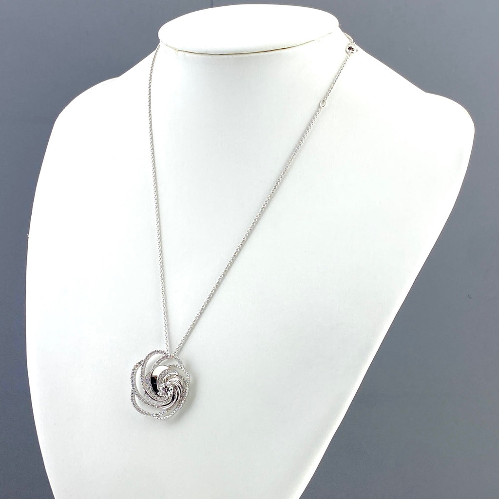 デビアス ダイアモンド デザインネックレス ペンダント ネックレス 750 ダイヤモンド レディース 【中古】brjwl