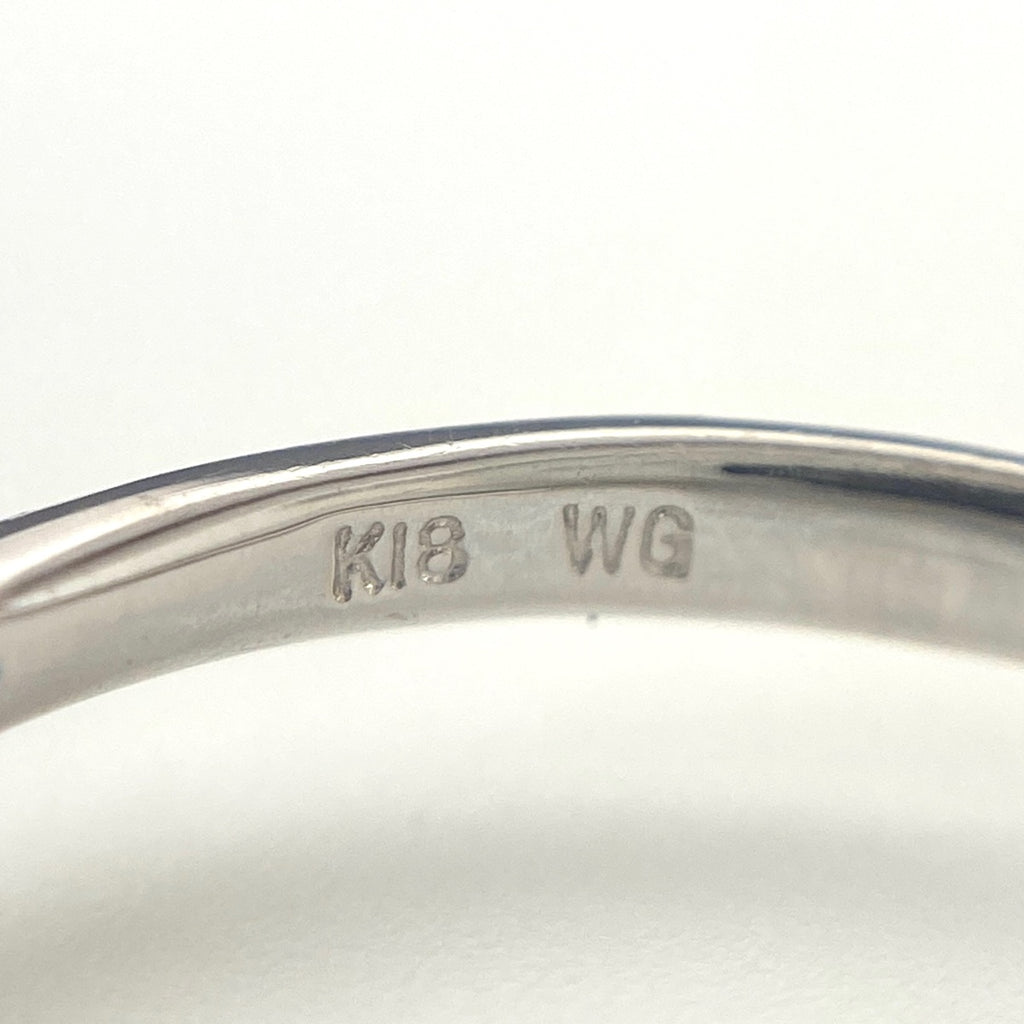 メレダイヤ デザインリング プラチナ 指輪 リング 10.5号 K18 WG ダイヤモンド レディース 【中古】nbjwl