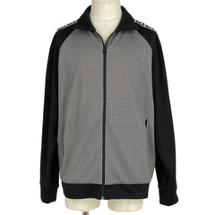 フェンディ ロゴ ジップアップ ブルゾン 千鳥格子 ズッカ FF ジャージ アウター ブルゾン ポリエステル 綿 ブラック ホワイト メンズ 【中古】brapp