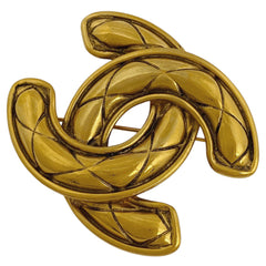 シャネル ココマーク ブローチ マトラッセ ブローチ GP ゴールド レディース 【中古】bracc