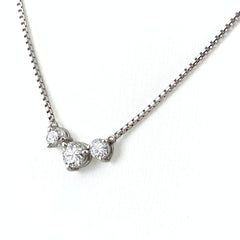 メレダイヤ デザインネックレス プラチナ ペンダント ネックレス Pt900 Pt850 ダイヤモンド レディース 【中古】nbjwl