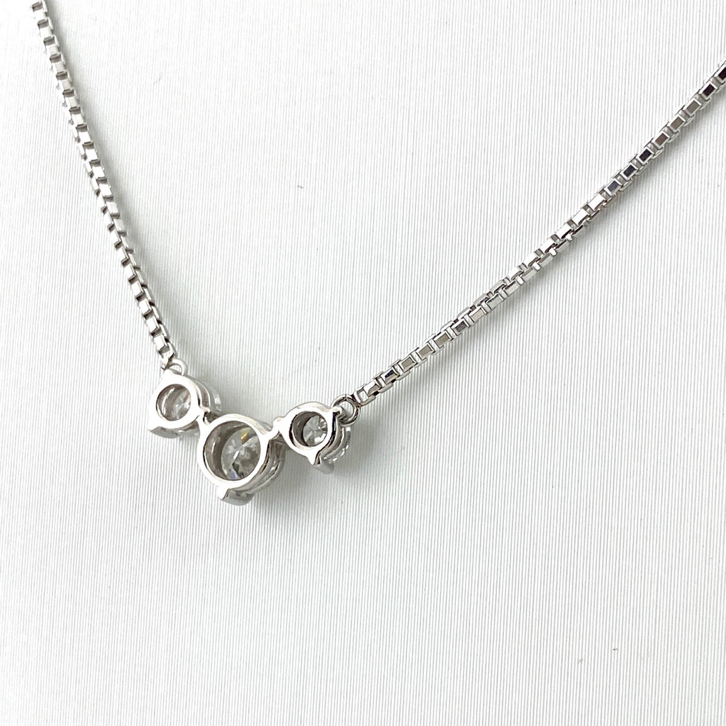 メレダイヤ デザインネックレス プラチナ ペンダント ネックレス Pt900 Pt850 ダイヤモンド レディース 【中古】nbjwl