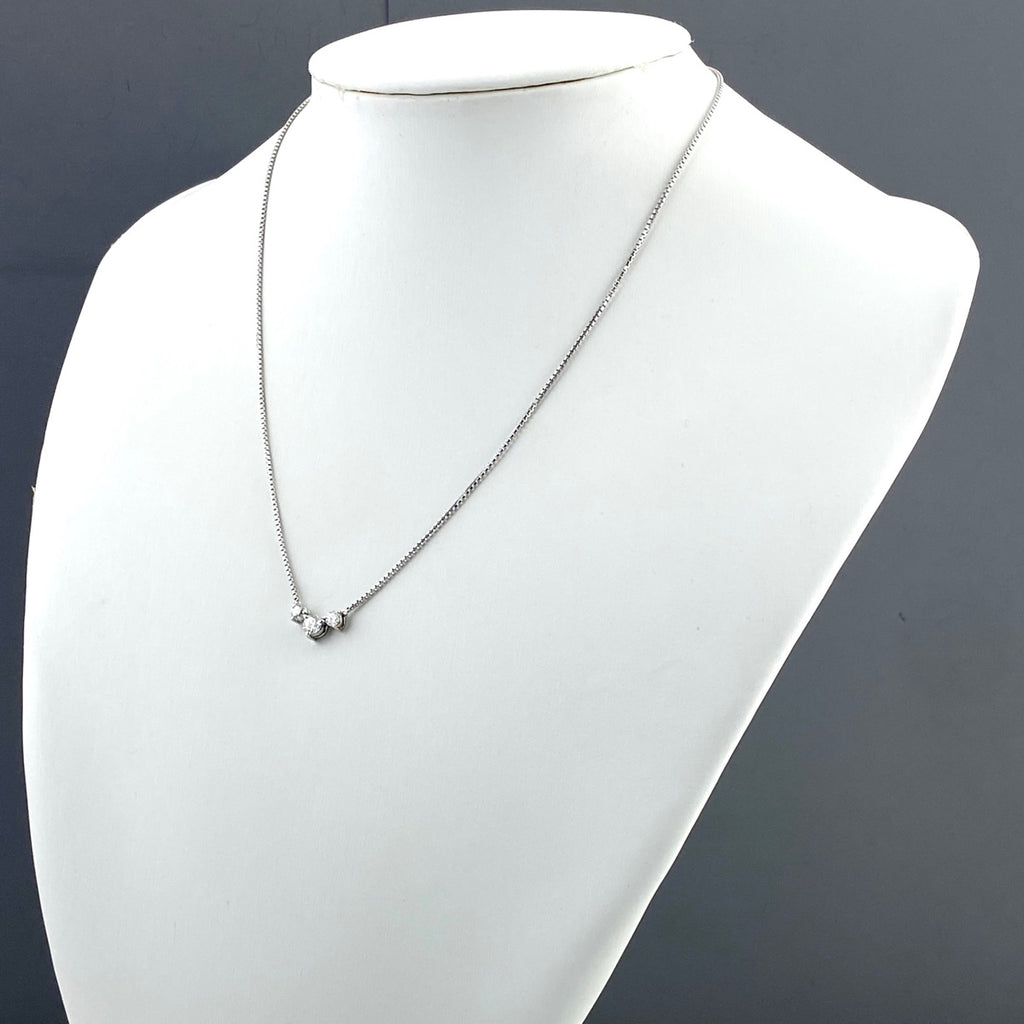 メレダイヤ デザインネックレス プラチナ ペンダント ネックレス Pt900 Pt850 ダイヤモンド レディース 【中古】nbjwl