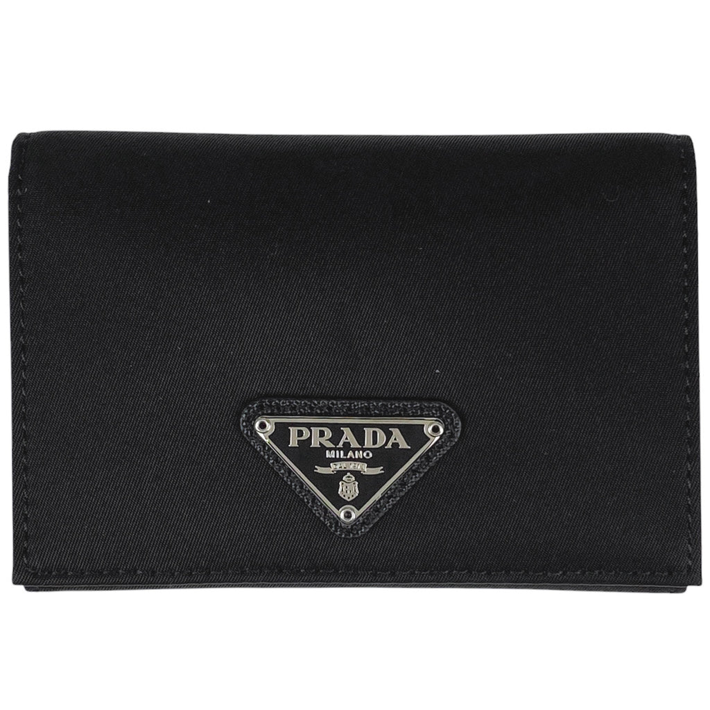 プラダ ロゴプレート カードケース カード入れ ナイロン ネロ(ブラック) M504 レディース 【中古】brbag