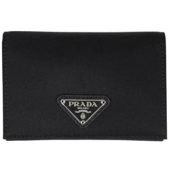 プラダ ロゴプレート カードケース カード入れ ナイロン ネロ(ブラック) M504 レディース 【中古】brbag