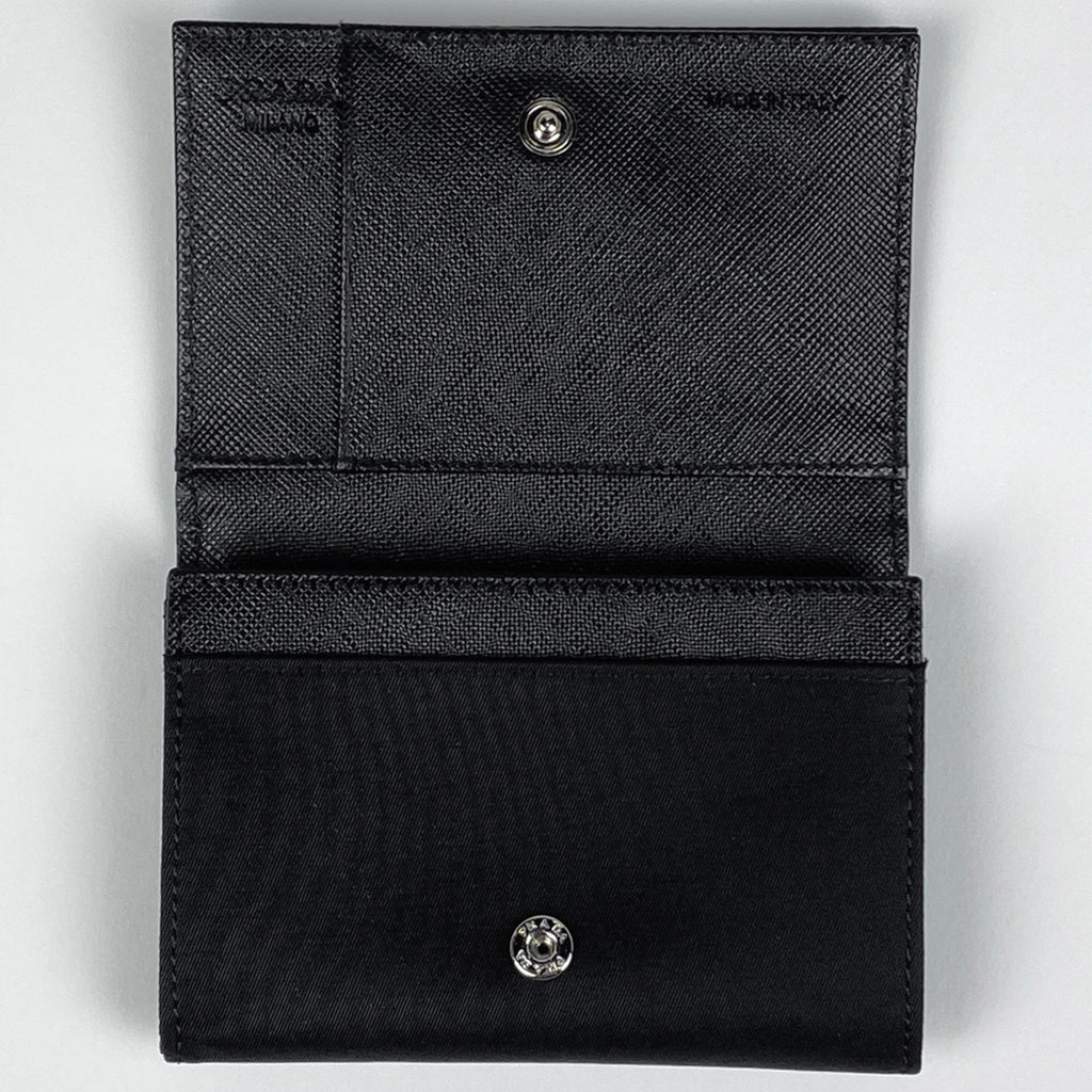 プラダ ロゴプレート カードケース カード入れ ナイロン ネロ(ブラック) M504 レディース 【中古】brbag